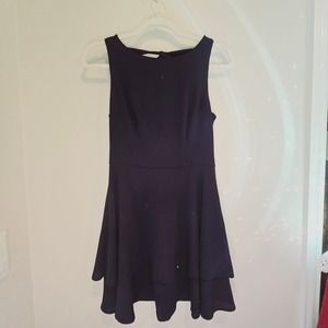 B. Darlin Womens Fit & Flare Mini Dress Black Stretch Lined Zip Prom Juniors 3/4